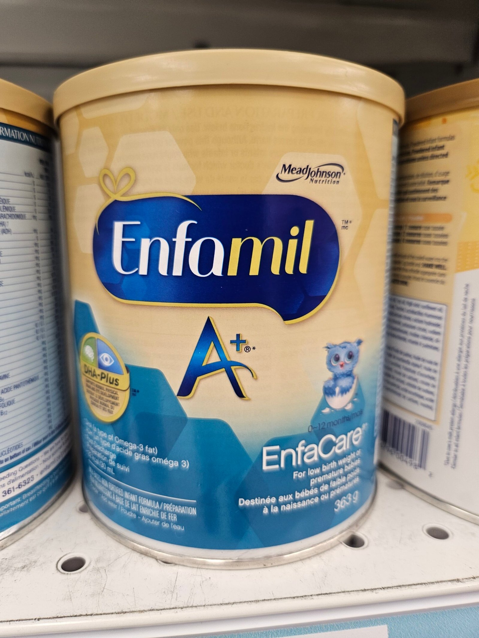 Enfamil A+ EnfaCare powder front panel