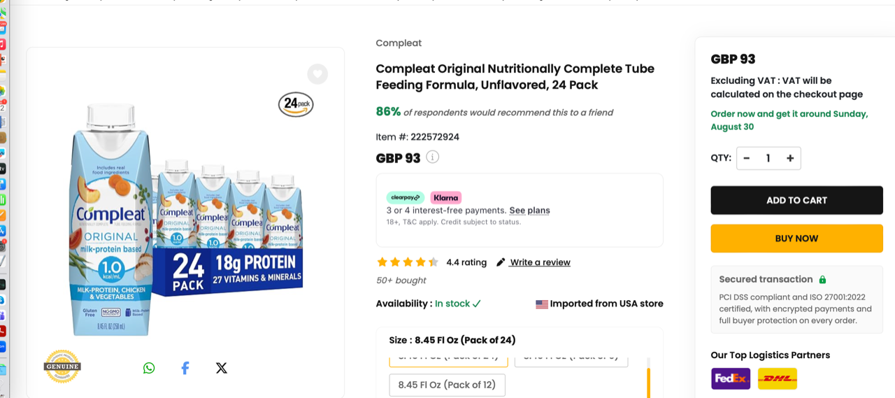Compleat offered for online sale at u-buy.co.uk