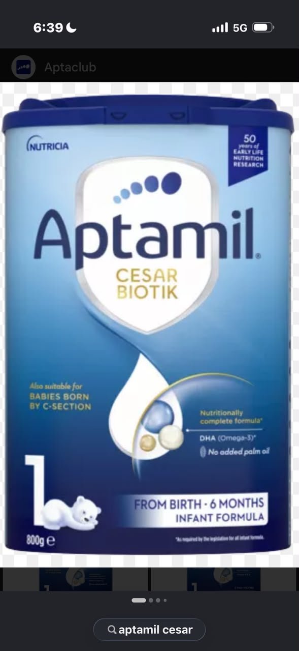 Aptamil Cesar Biotik 1 with C-section claim